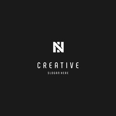 N alphabet letter logo icon, Simple Initial Letter N Logo. Usable for Business and Technology Logos. Flat Vector Logo Design Template Element.