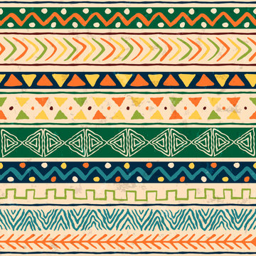 Wild ethnic african art background pattern