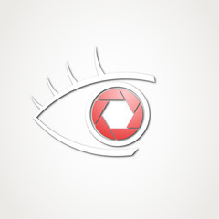 eye with shutter cam symbol