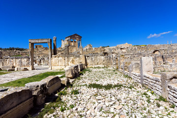 Lanscape of Dougga Archaeological Site in Tunisia.