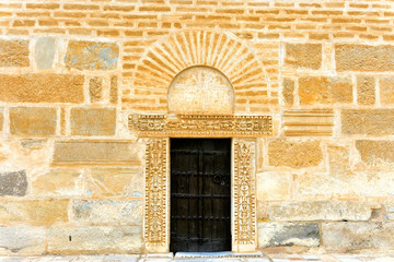 Old door in wall in Kairouan , Tunisia.