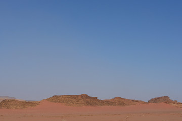 Fototapeta na wymiar Wanderung bei den Säulen der Weisheit im Wadi Rum