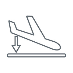 Departure landing  plane icon simple