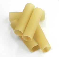 Canelones pasta background. Canelones pasta isolated on white background.