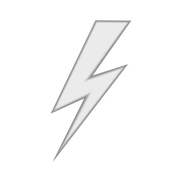 Lightning icon abstract isolated on a white backgrounds. Vector illustration.