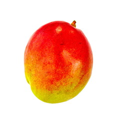 Juicy dessert mango isolated on white background. 