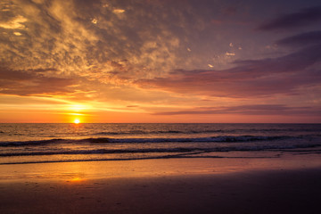 Fototapeta na wymiar Sylt Sonnenuntergang an der Küste