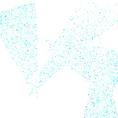 Blue, cyan, turquoise glitter stars confetti