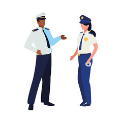 couple of professional workers characters