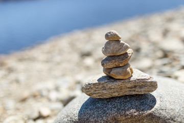 Stack of rocks on the beach
