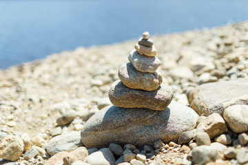 Stack of rocks on the beach