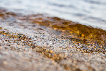 Close up of a lake wave