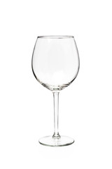 glassware on white background