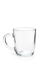glassware on white background