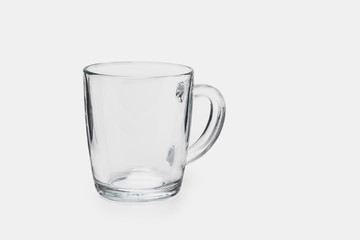 glassware on white background