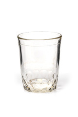 glassware on white background