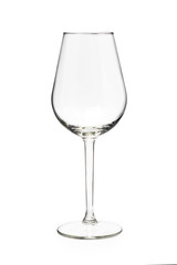 glassware on white background