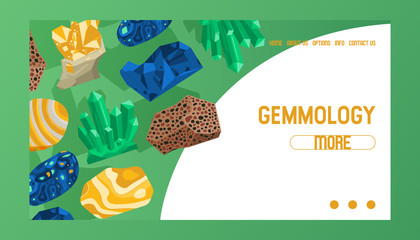 Gem vector web page crystalline stone precious crystal gemstone for jewellery illustration backdrop of jewel gem mineral stony crystallization of natural quartz web-page background