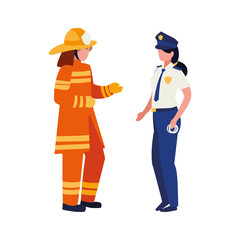 couple of professional workers characters