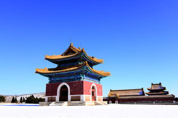 Obraz premium Qing dynasty royal mausoleum, zunhua in China