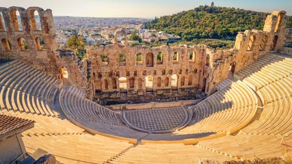 Gordijnen Theater van Dionysus, Athene, Griekenland © CrackerClips