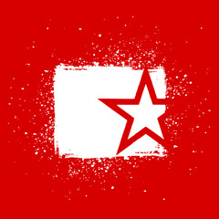 Star vector illustration in grunge style