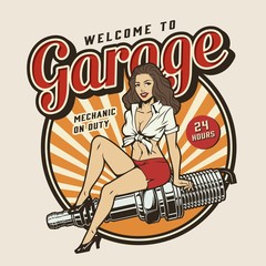 Garagenservice bunter Druck © DGIM studio