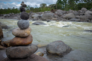 stones on the river