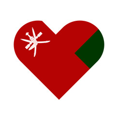 Oman Flag Heart