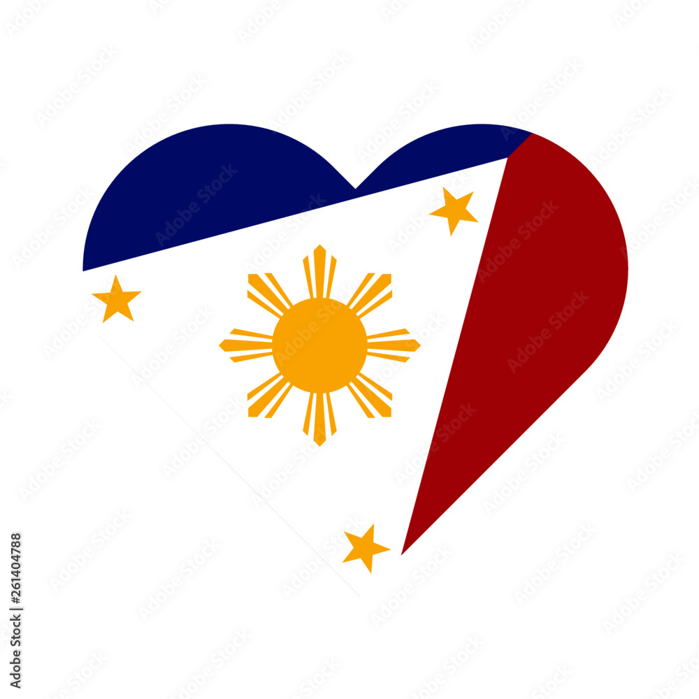 Canvas Prints The Philippines Flag Heart