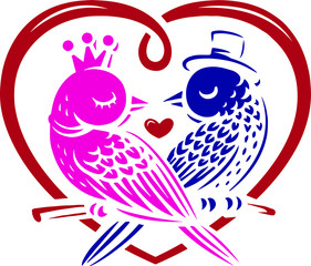 Vector illustration love couple