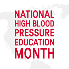 Blood pressure month concept in flat style