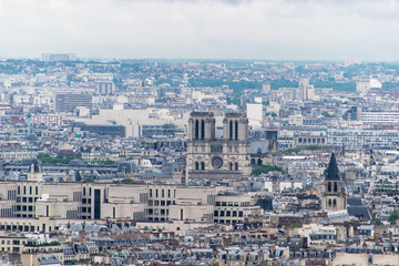Fototapeta na wymiar Notre-Dame de Paris from the Effiel Tower