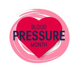 Blood pressure month concept in flat style