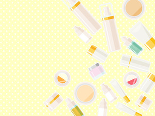 化粧品のイラスト背景