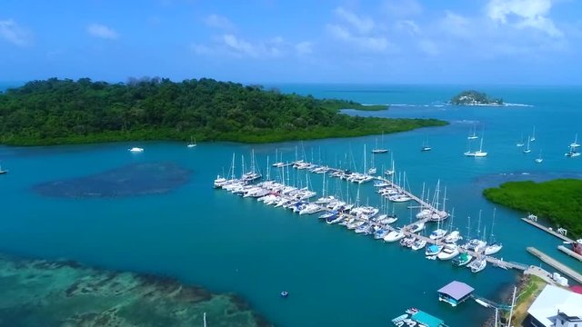 Marina at the Caribbean of Panama close to Portobelo and the famous Isla Grande