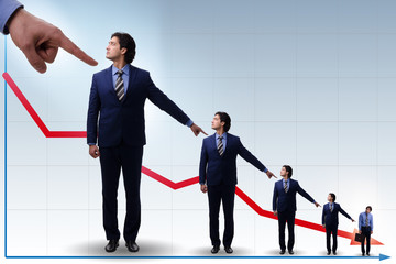 Businessmen blaming each other for failures