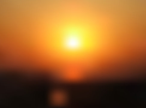 Abstract blurred sunset vector background.