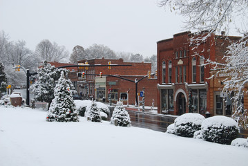 small town snow