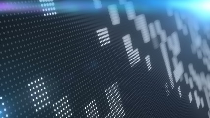 3d abstract digital background with wall dots in space, 3d rendering illustration for business or technology