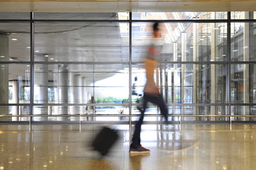 Passengers in Shanghai Pudong International Airport Airport