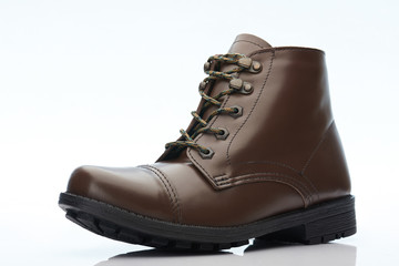 Brown leather casual shoe