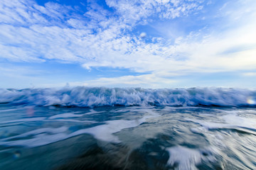 wave on the sea near beach for natural background