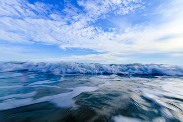 wave on the sea near beach for natural background