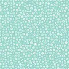 Vector aqua blue polka dots texture repeat pattern. Suitable for gift wrap, textile and wallpaper.
