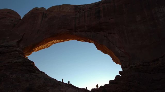 Exploring Sandstone Arches in the Desert