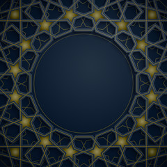 Abstract background with arabic ornament morocco geometric pattern