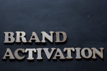 Brand Activation. Business Marketing Words Typography Concept