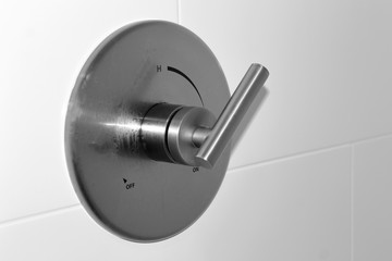 Shower Faucet Handle in B/W