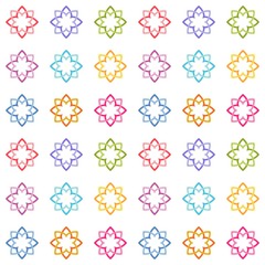 Abstract multicolored floral background or texture in ornamental style. Tileable seamless design